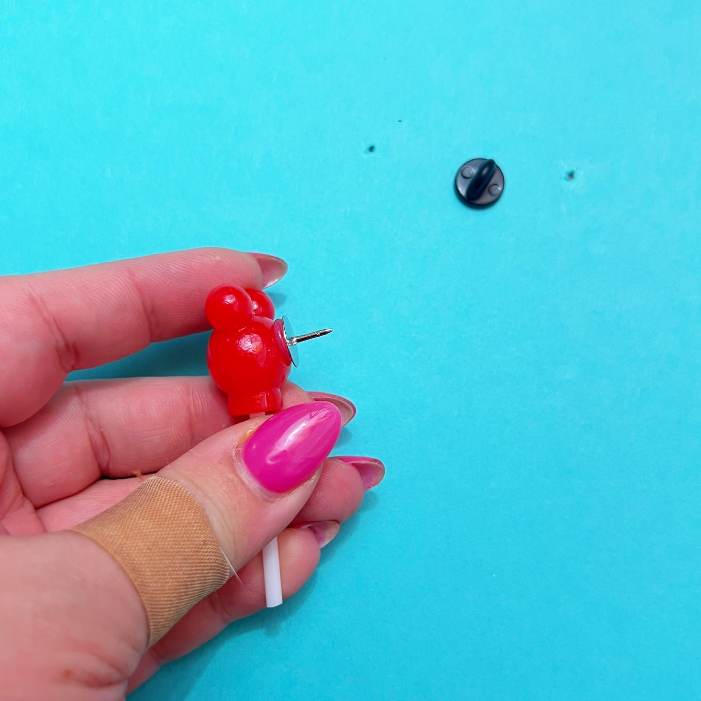 Red Mouse Lollipop Lapel Pin