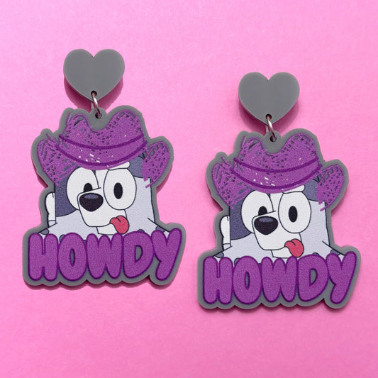 Howdy Muffin Drop Earrings