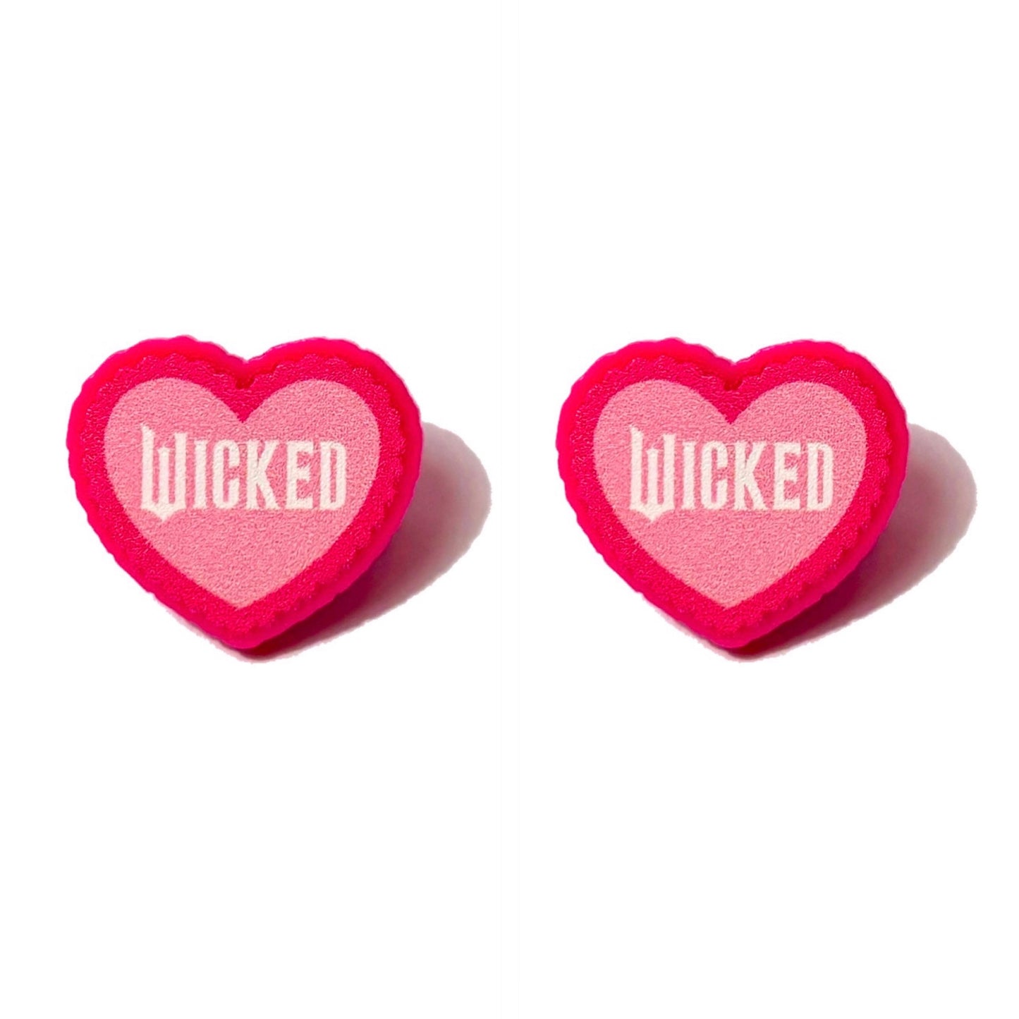 Wicked Matte Heart Post Earrings