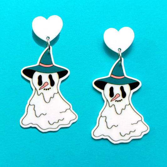 Witchy Snowman Drop Earrings