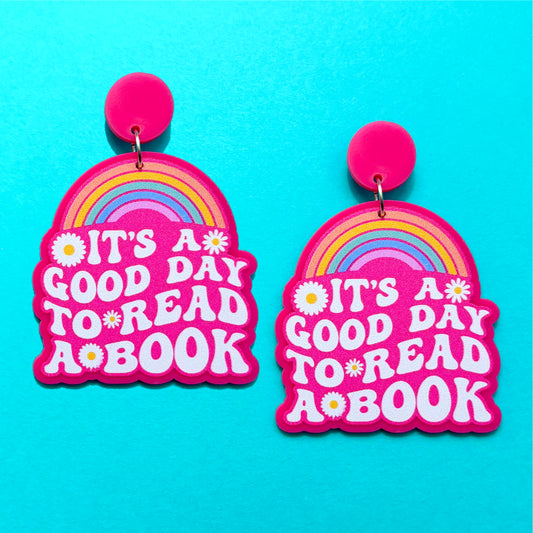 It’s A Good Day To Read A Book Rainbow Drop Earrings