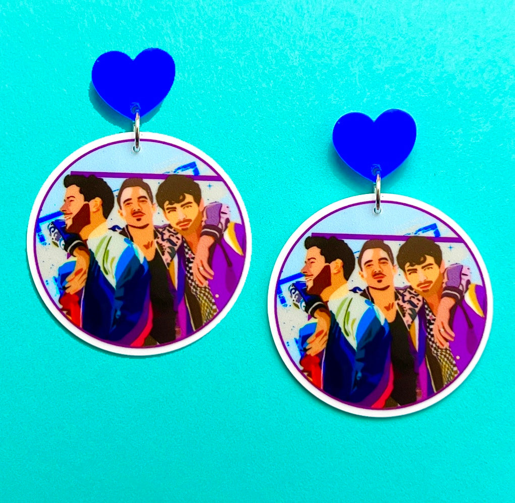 Jonas Brothers Acrylic Drop Earrings