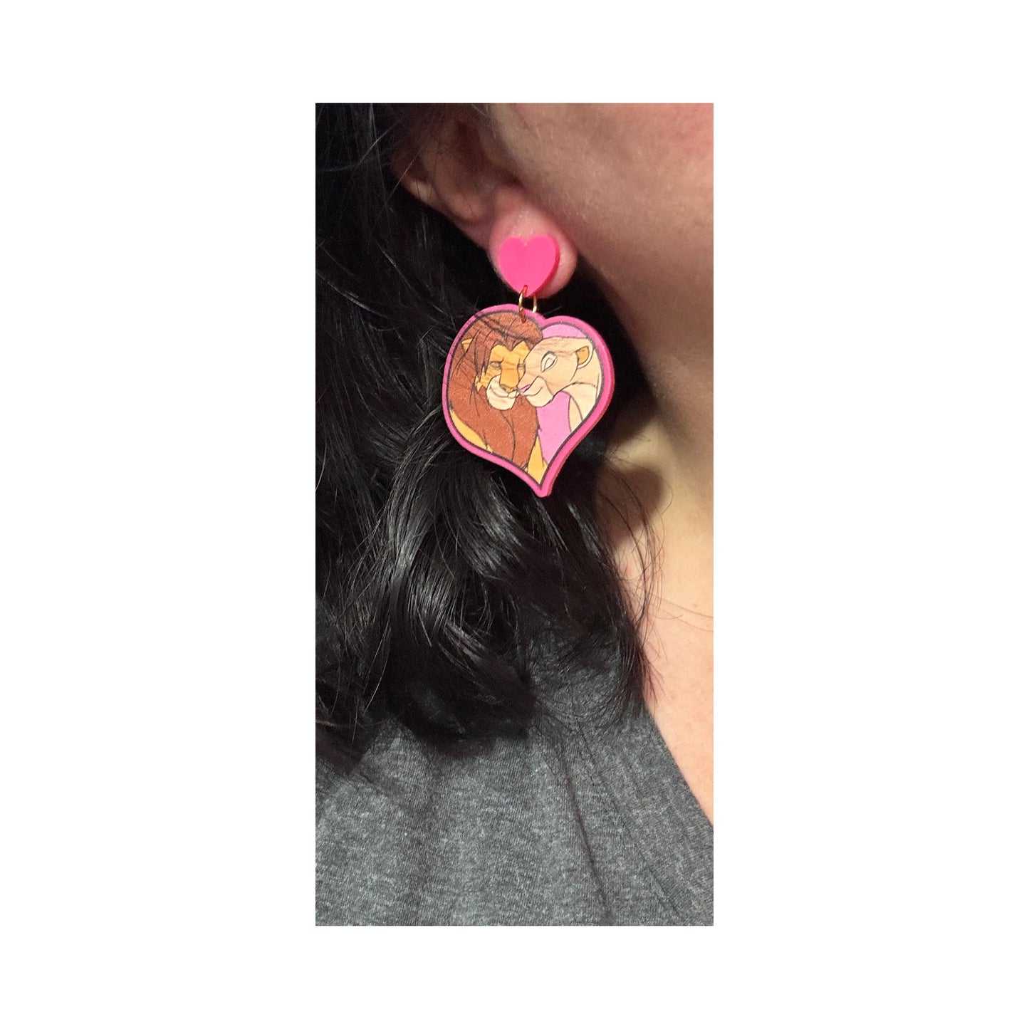 Lion Love Drop Earrings