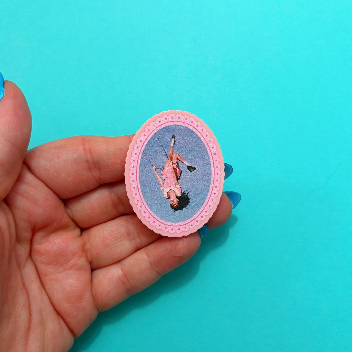 Olivia Sad Girl Cameo Pin