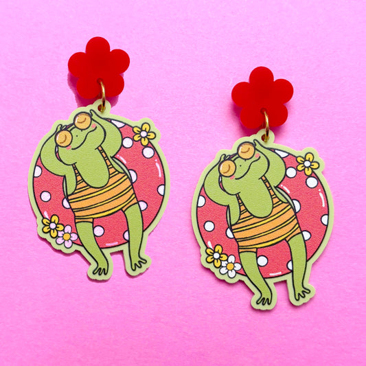 Summer Froggy Drop Earrings