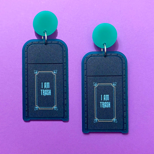 Mansion Trash Can Drop Earrings