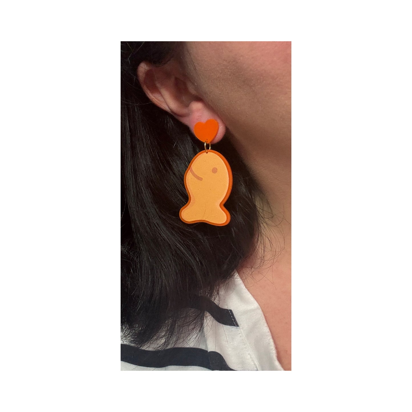 Goldfish Cracker Drop Earrings