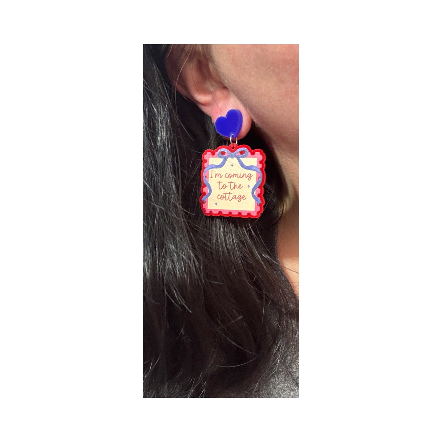 Coming to the Cottage Stamp Drop Earrings
