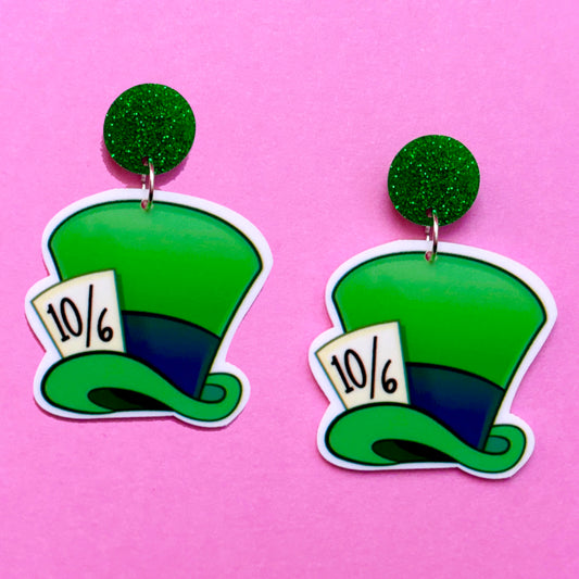 Hatter Hat Drop Earrings