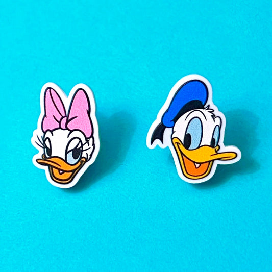Duck Couple Post Earrings