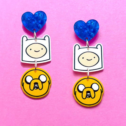 Dog & Human Tiered Drop Earrings