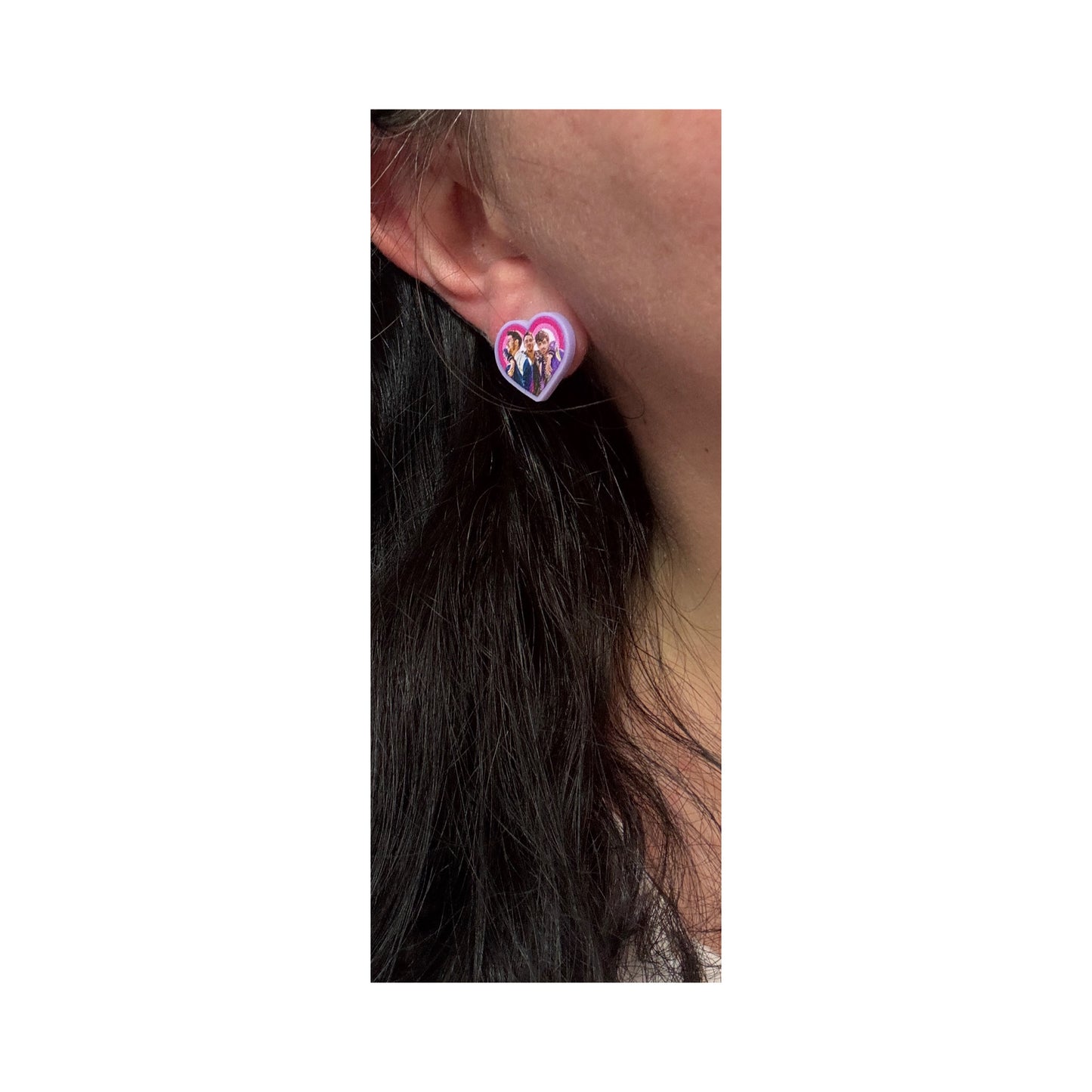 Jo Bros Heart Post Earrings