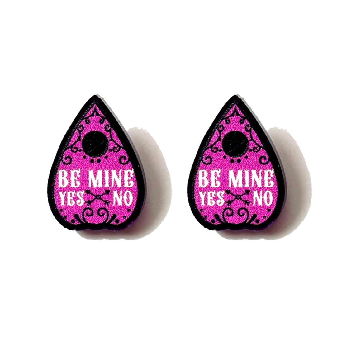 Be Mine Ouija Planchette Post Earrings