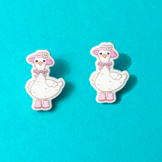 Spring Silly Goose Post Earrings
