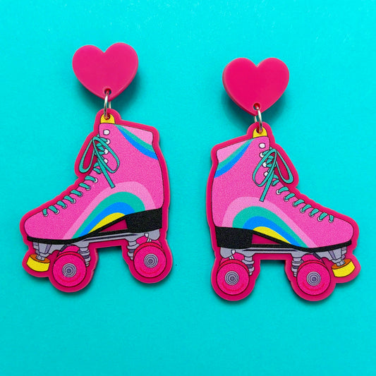 Retro Rollerskates Drop Earrings