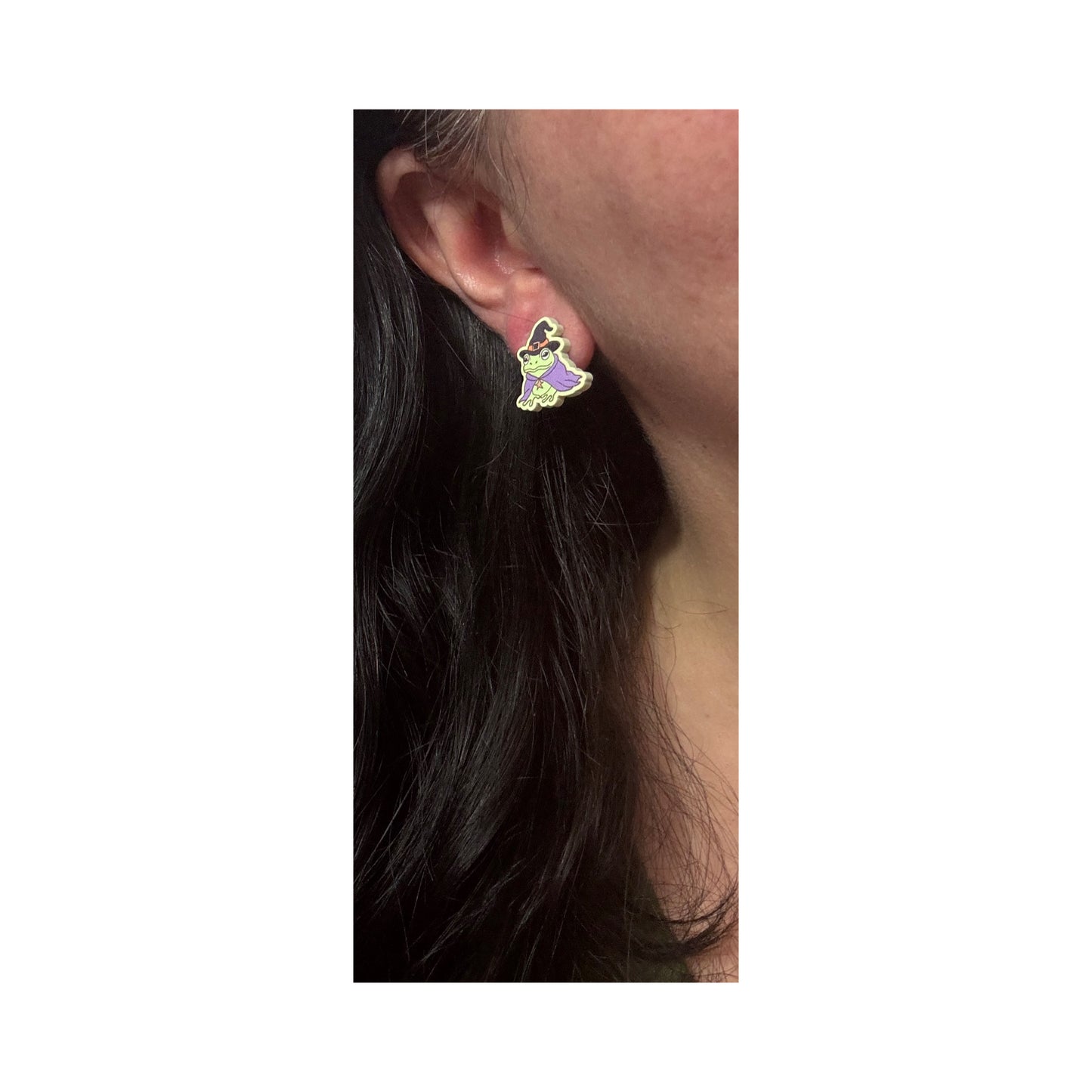 Witchy Frog Post Earrings