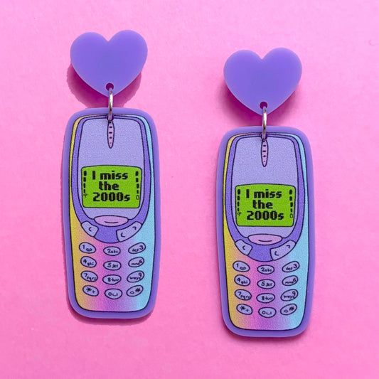 I Miss The 2000s Cell Phone Drop Earrings