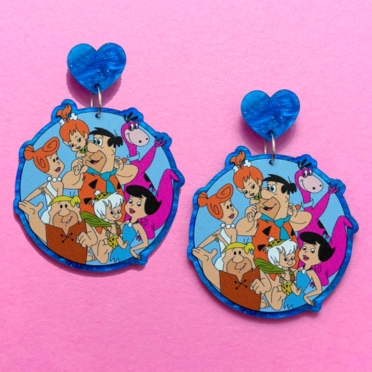 Bedrock Family Acrylic Drop Earrings