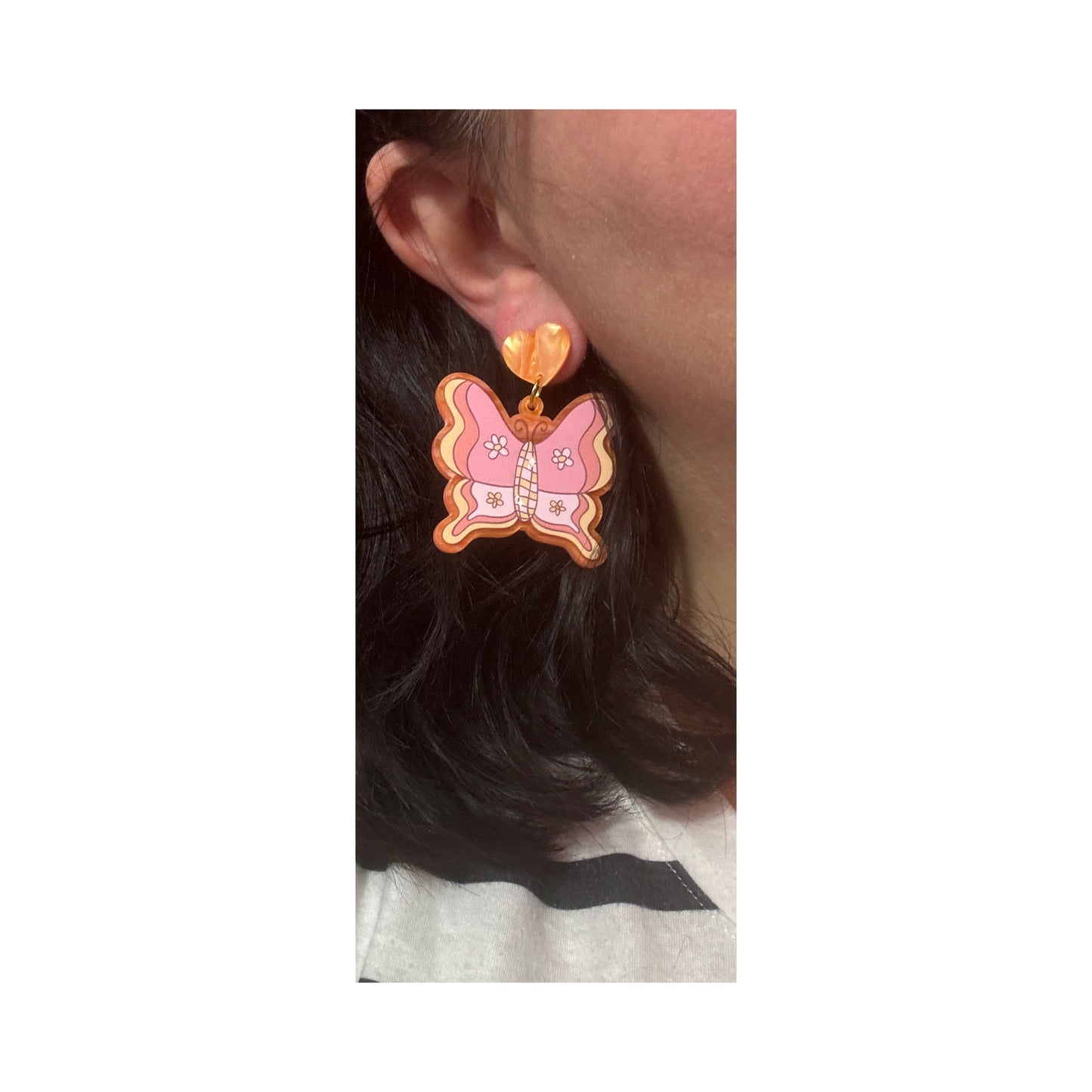 Groovy Butterfly Drop Earrings