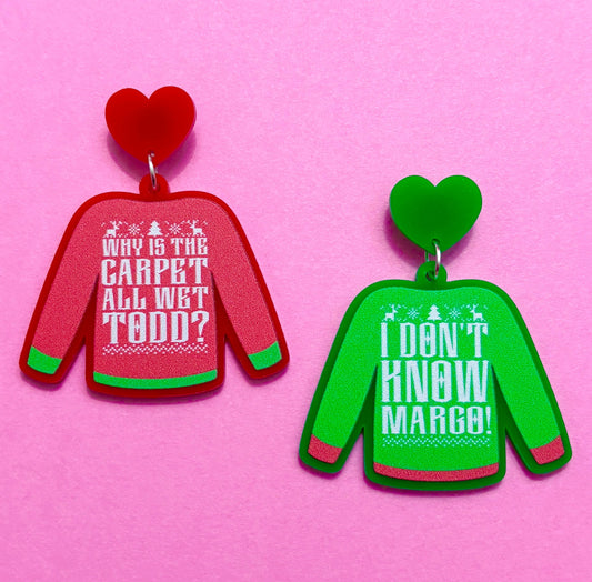 Todd & Margo Christmas Sweaters Drop Earrings