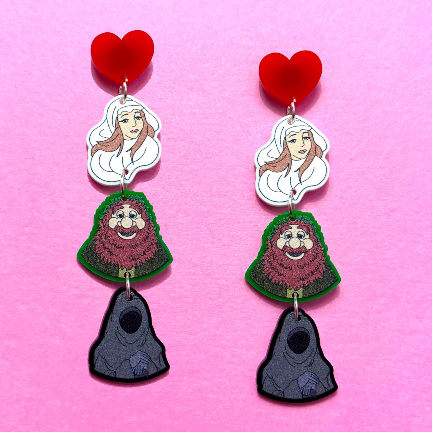 Puppet Christmas Carol Ghosts Drop Earrings