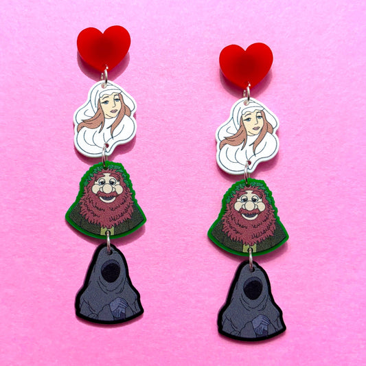Puppet Christmas Carol Ghosts Drop Earrings