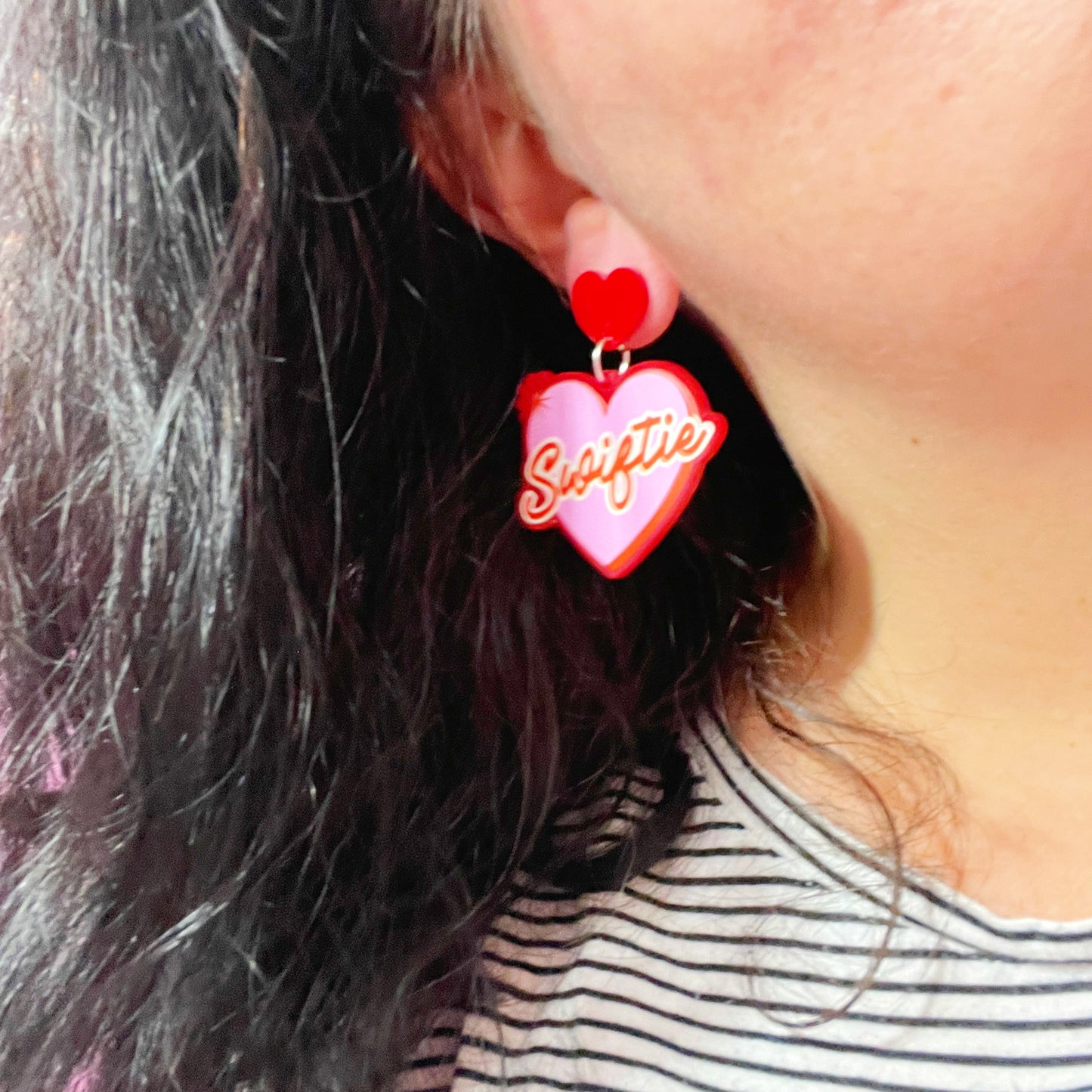 Swiftie Heart Drop Earrings