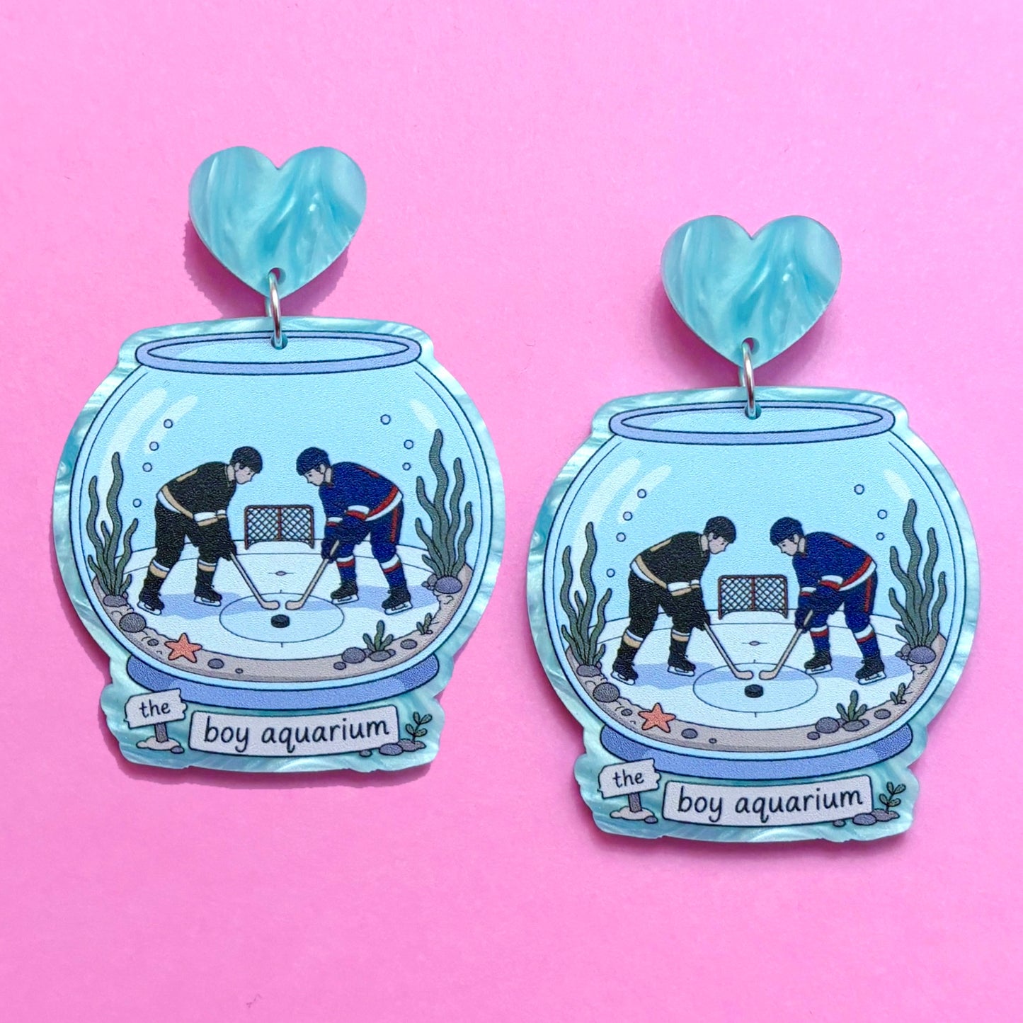 Boy Aquarium Drop Earrings