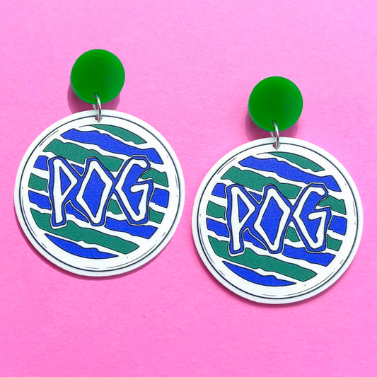 90s Pog Drop Earrings