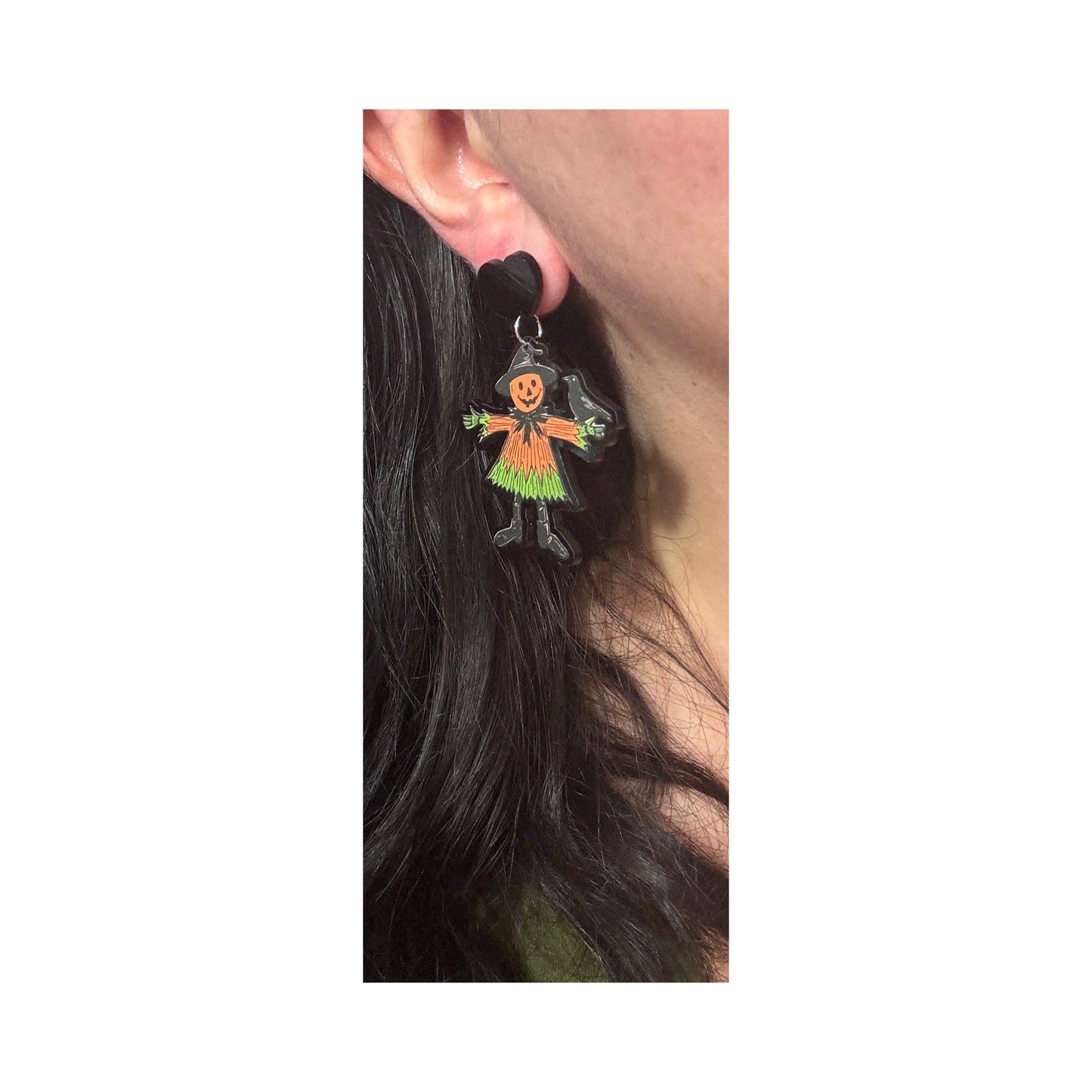 Spooky Scarecrow Drop Earrings