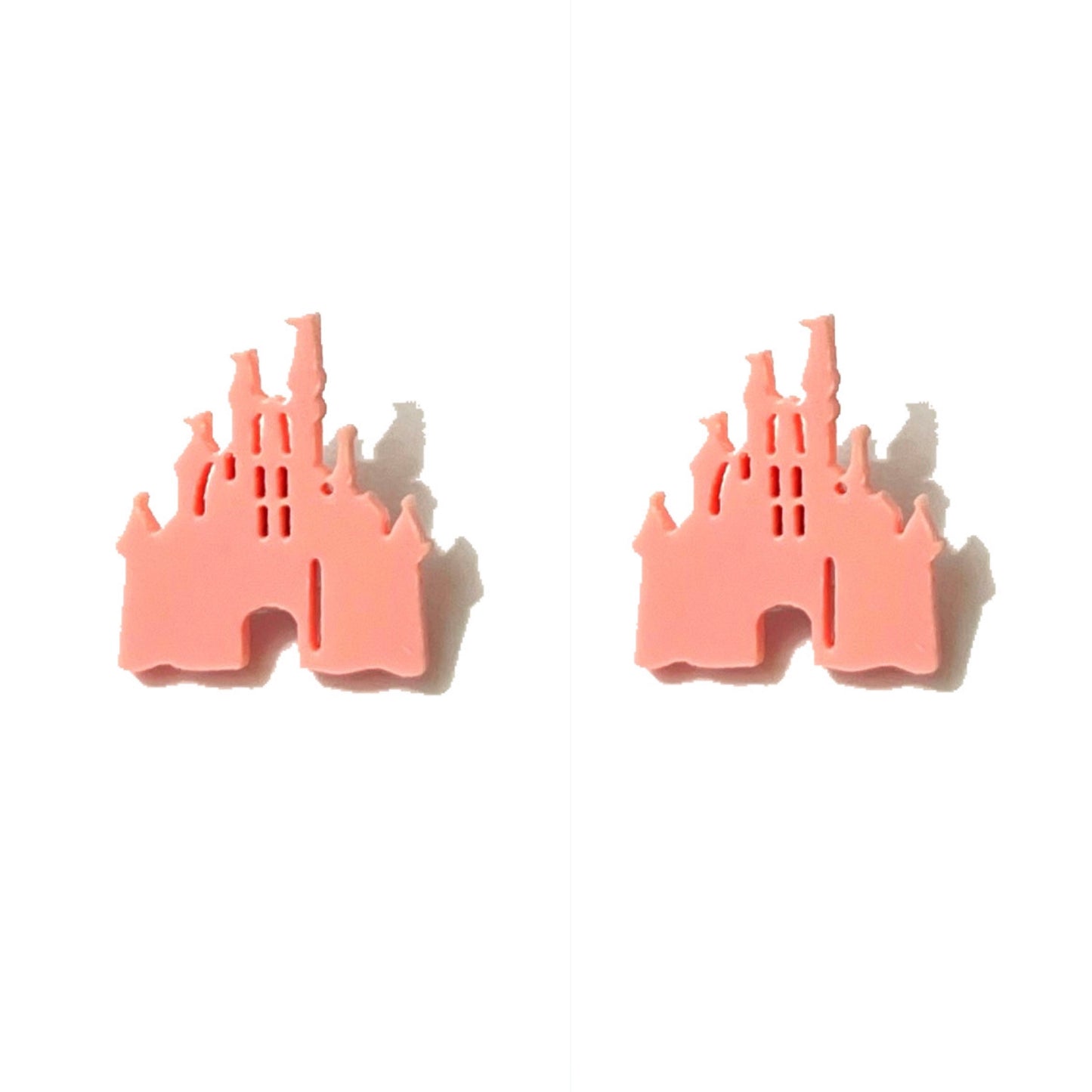Pastel Pink Castle Earrings