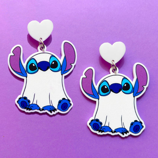 Ghost Stitch Drop Earrings