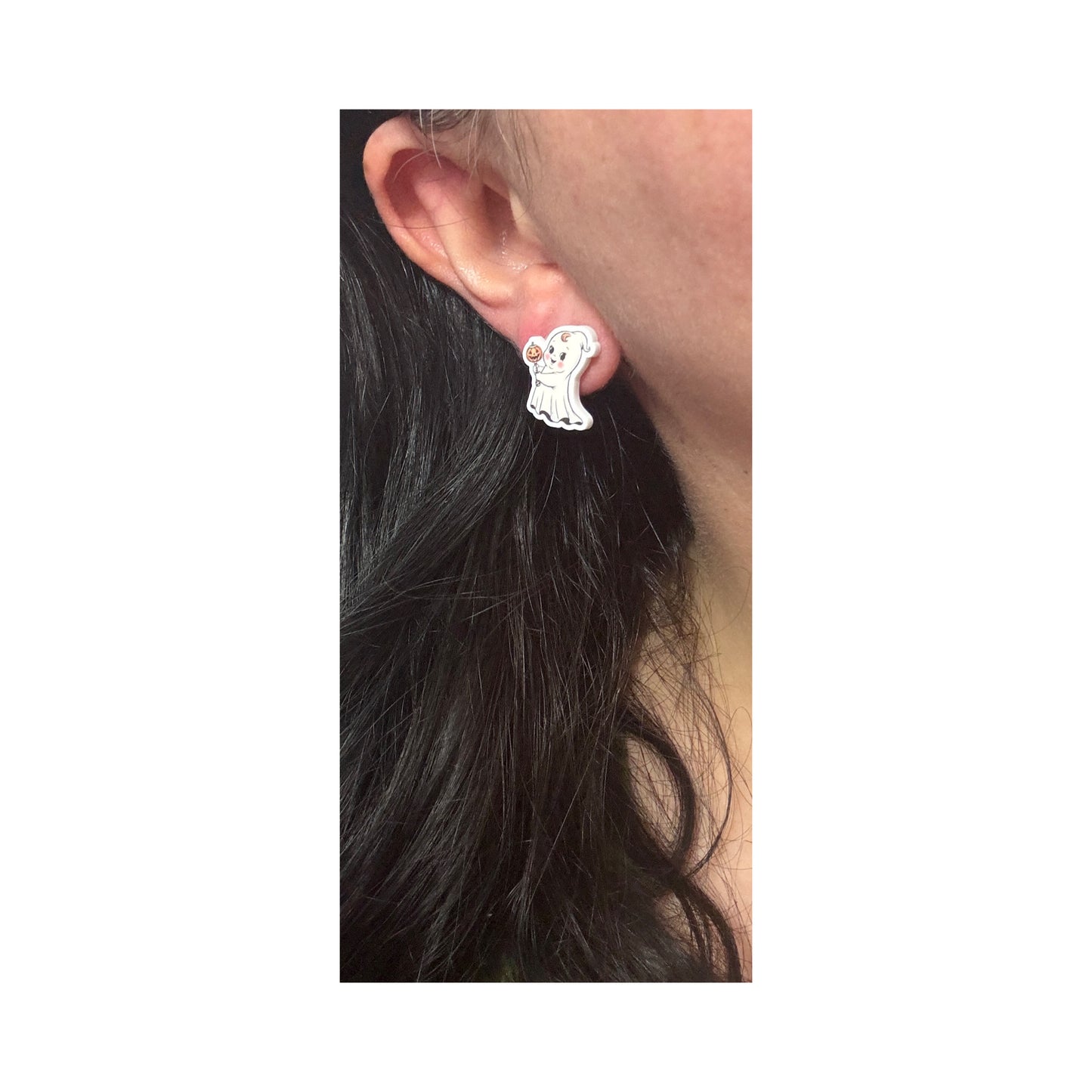 Retro Ghost Cuties Post Earrings