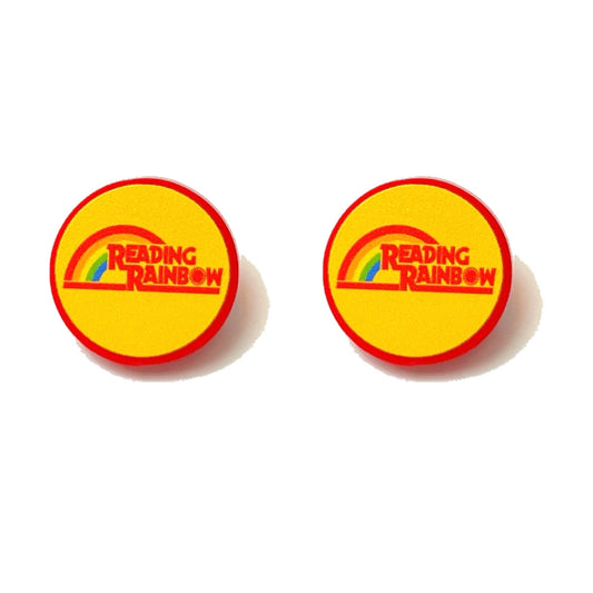 Reading Rainbow Acrylic Post Earrings