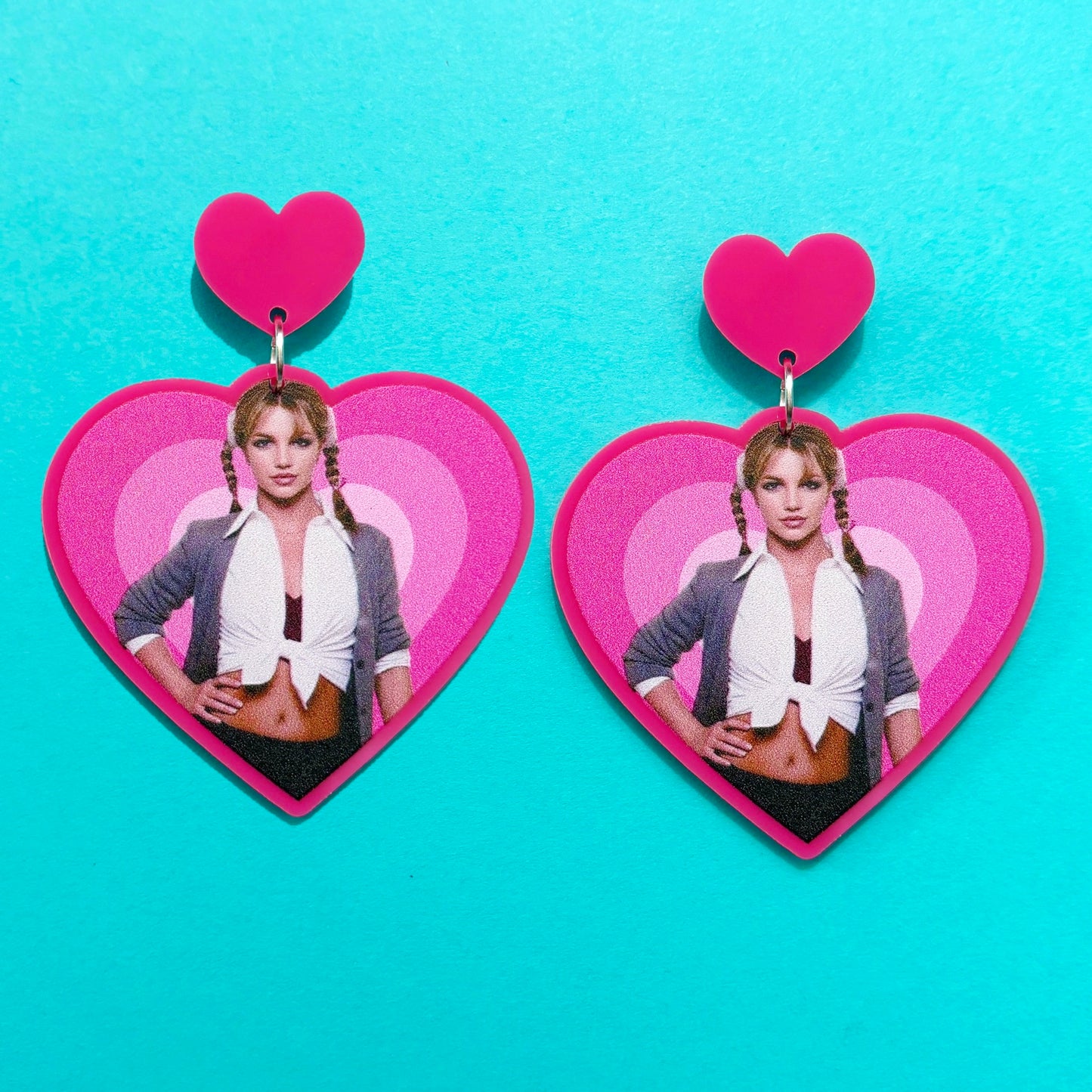 Hit Me Baby Britney Heart Drop Earrings