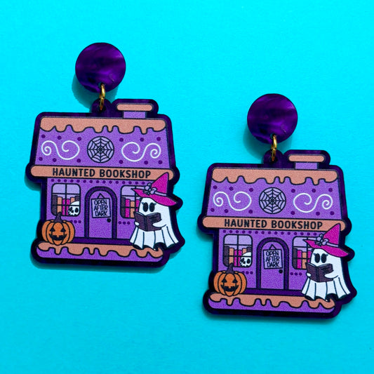 Haunted Bookshop Drop Earrings