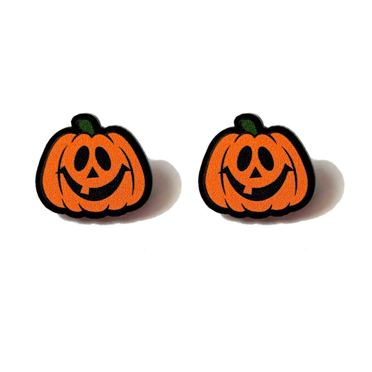 Smiley Jack-O-Lantern Post Earrings
