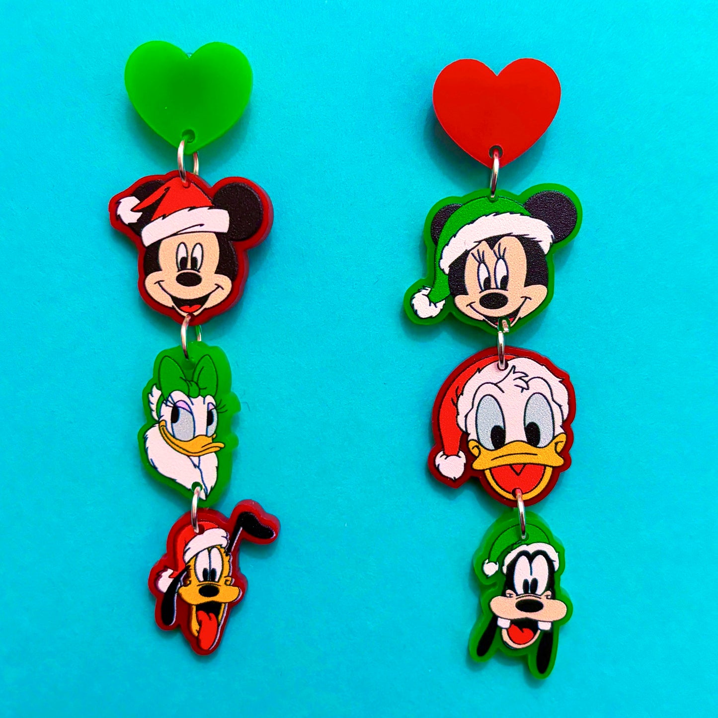 Mouse & Friends Holiday Tiered Drop Earrings