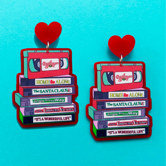 Christmas Classic VHS Drop Earrings