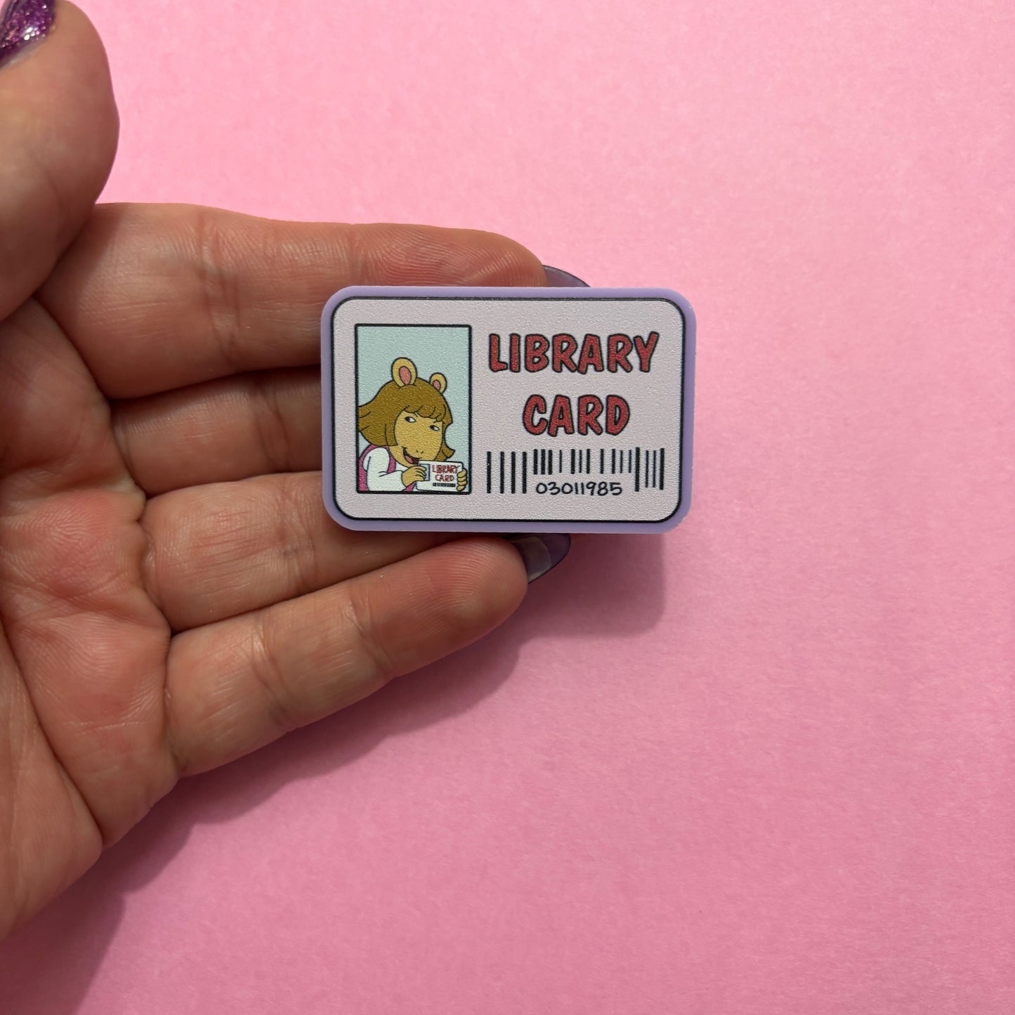 D.W. Library Card Pin