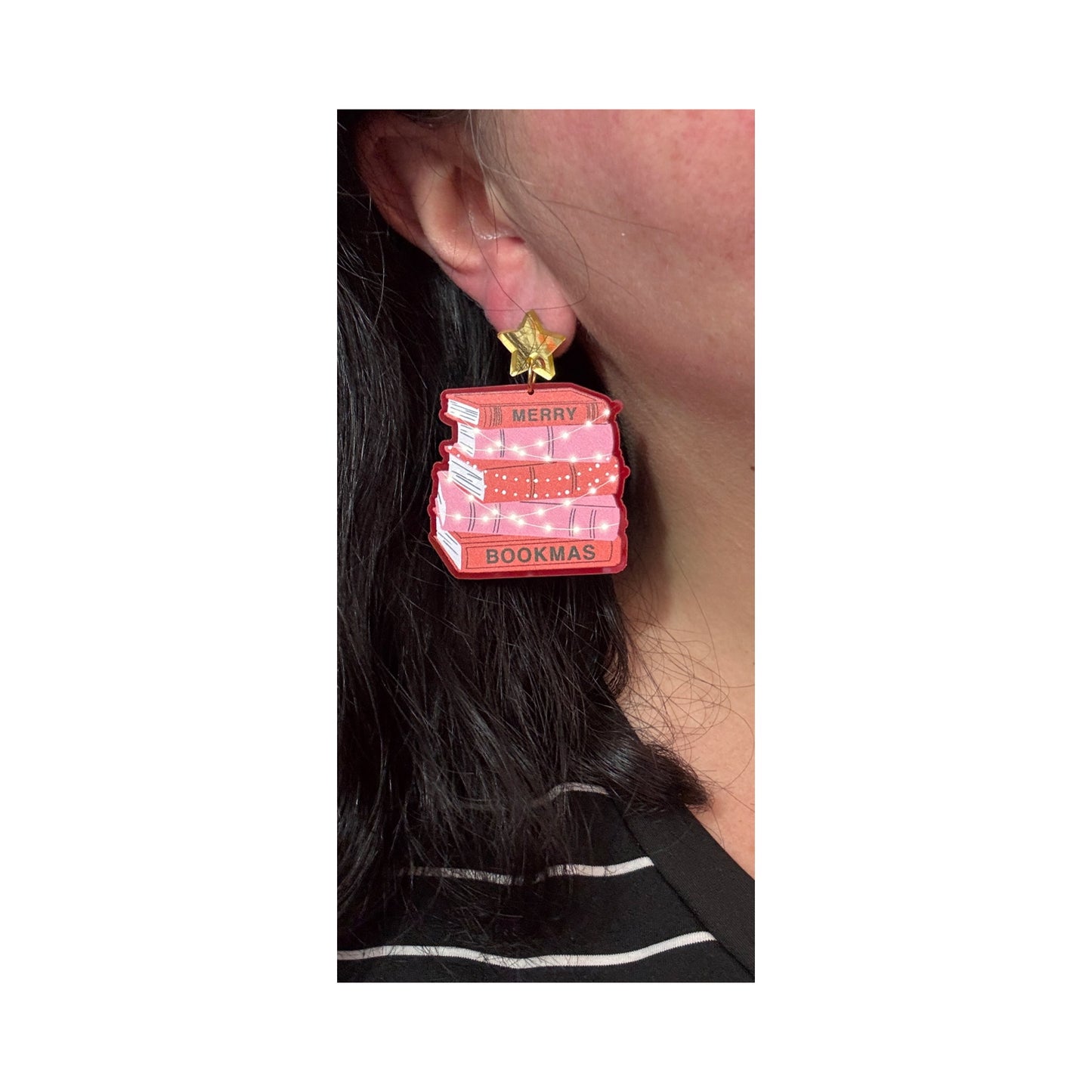 Merry Bookmas Drop Earrings