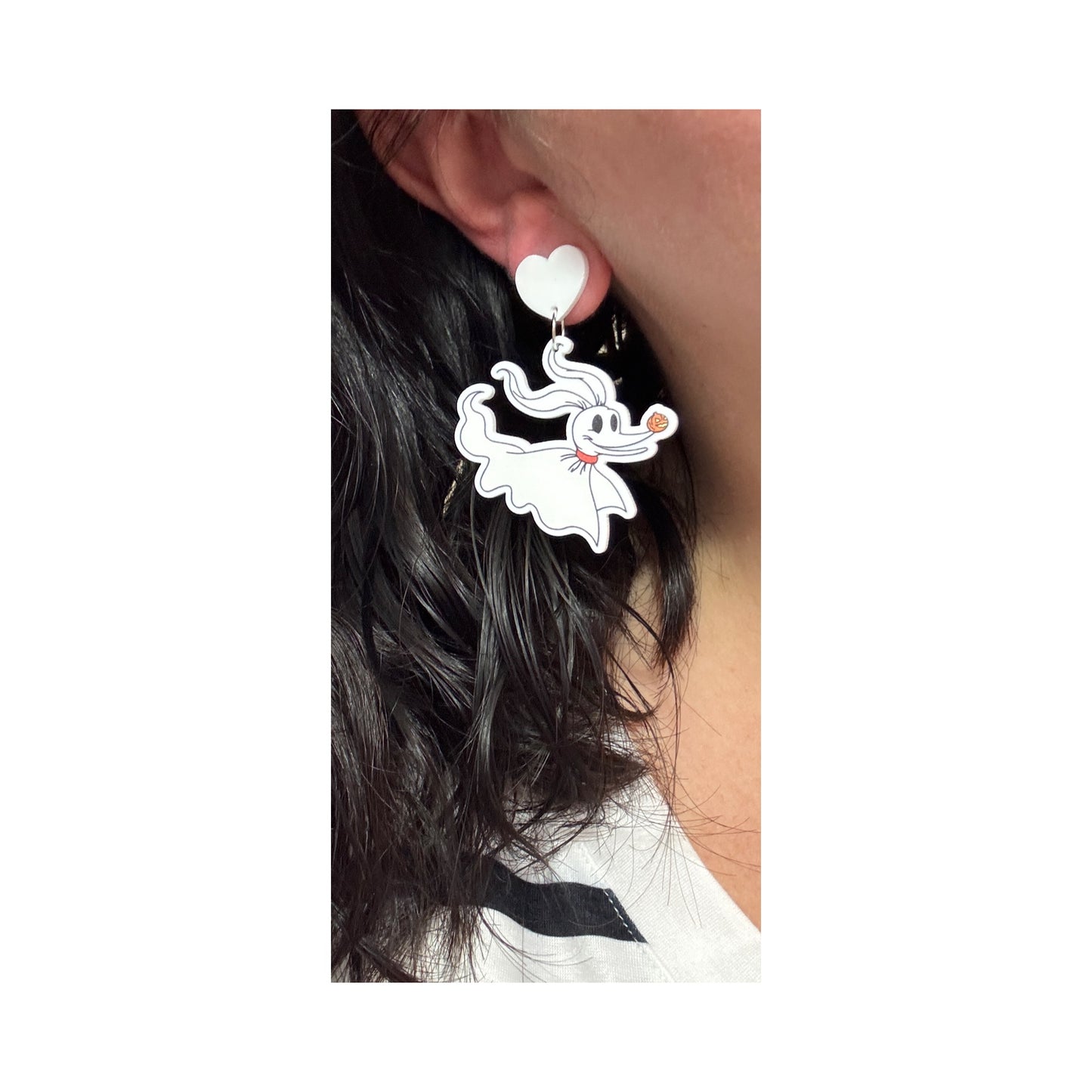 Zero Ghost Dog Drop Earrings