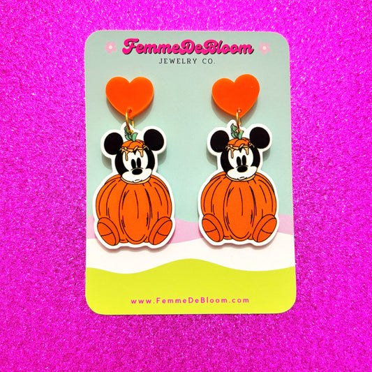 FREE GIFT - Pumpkin Mouse Earrings