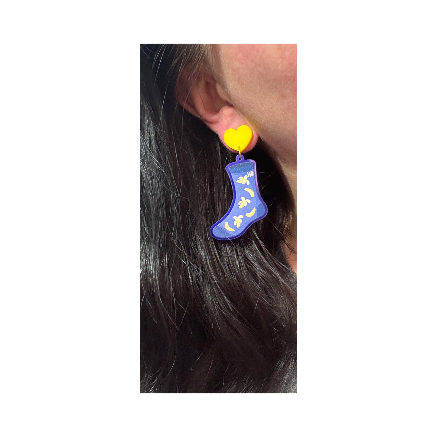 Banana Socks Drop Earrings