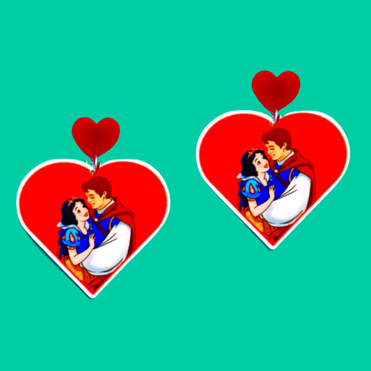 Snow & Prince Heart Drop Earrings