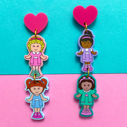 Pocket Doll Pals Tiered Drop Earrings