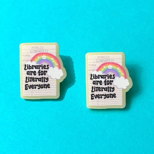 Libraries Are For Everyone Post Earrings