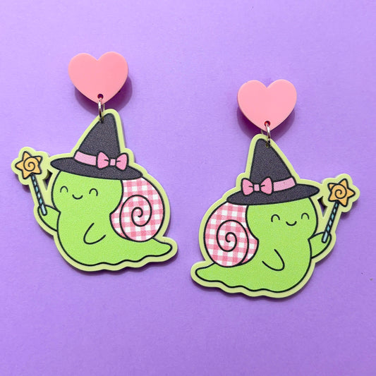 Witchy Snail Cutie Drop Earrings