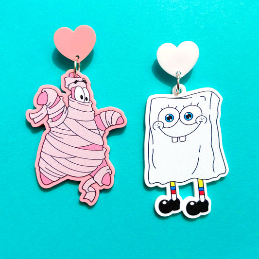 Spooky Bikini Bottom Buddies Drop Earrings