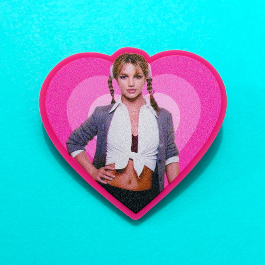 Hit Me Baby Britney Heart Pin